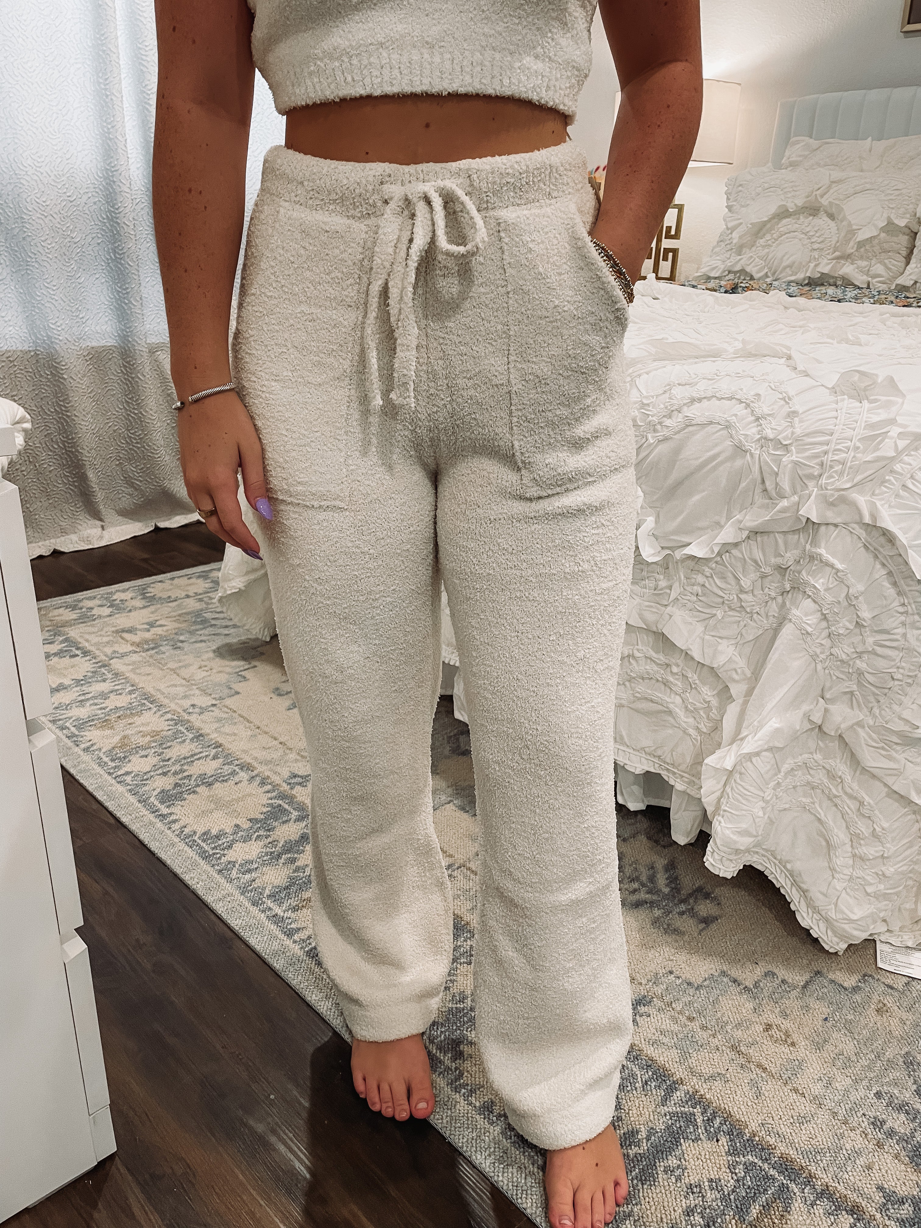 Solid Lounge Pants in Ivory