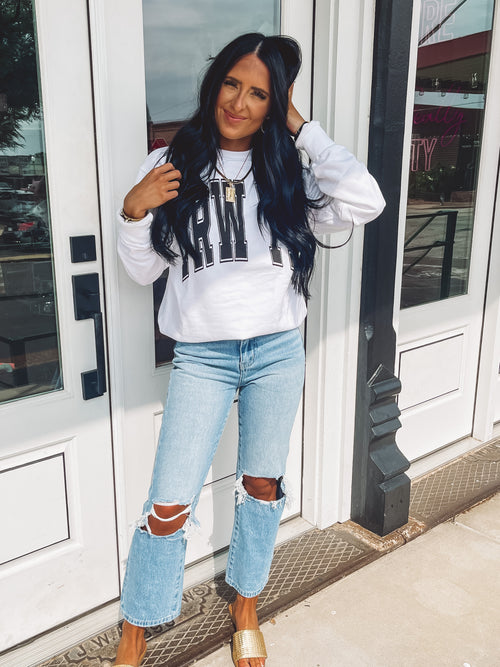 TRW Puff Logo Sweatshirt in White
