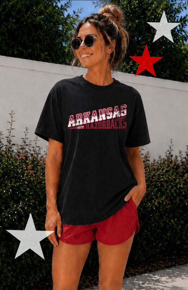 Arkansas Razorback 1871 Slant Tee