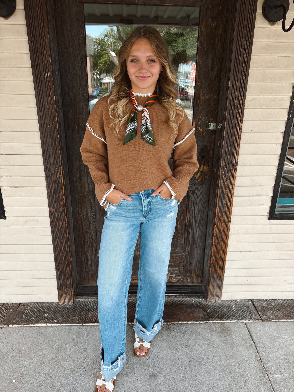 The Gemma Sweater in Deep Camel