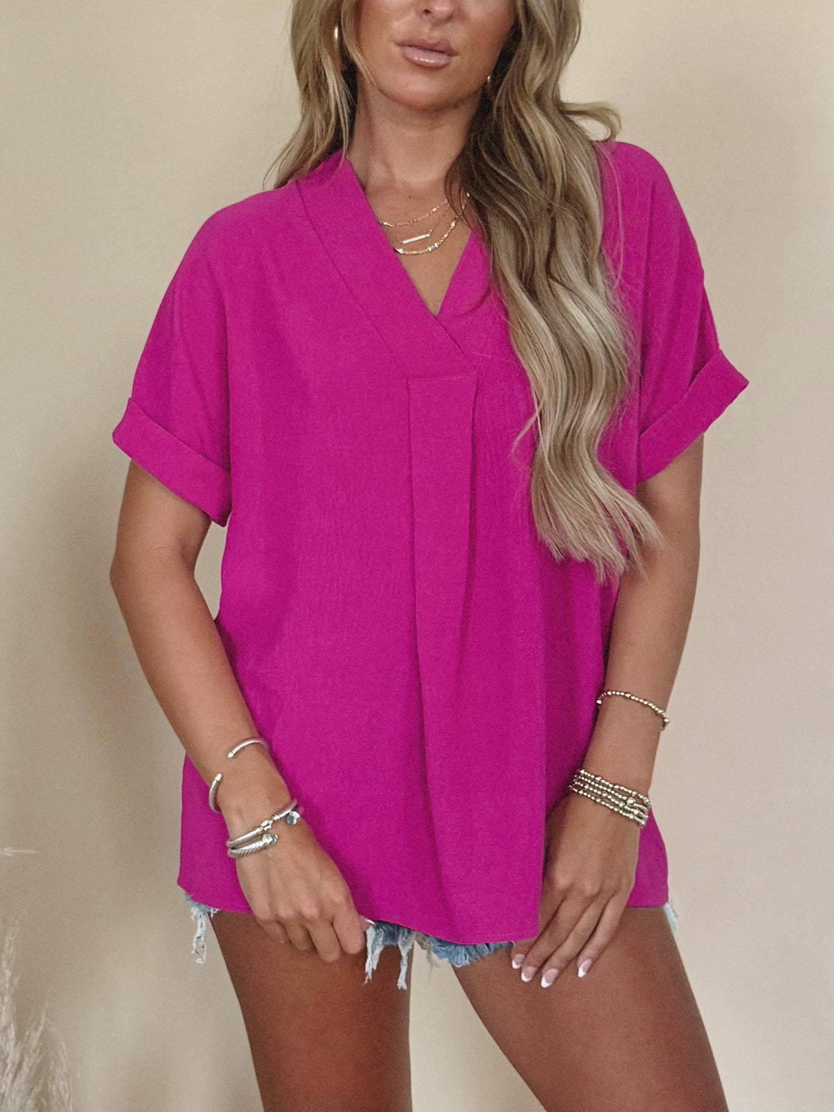 Kennah Top in Magenta