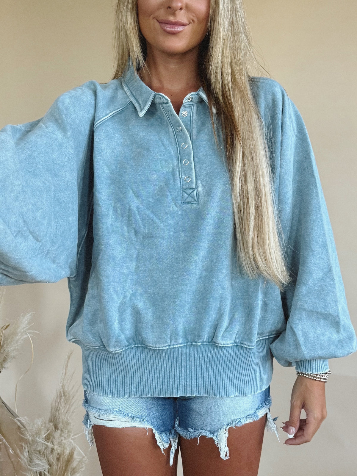 Addy Sweatshirt in Blue Grey