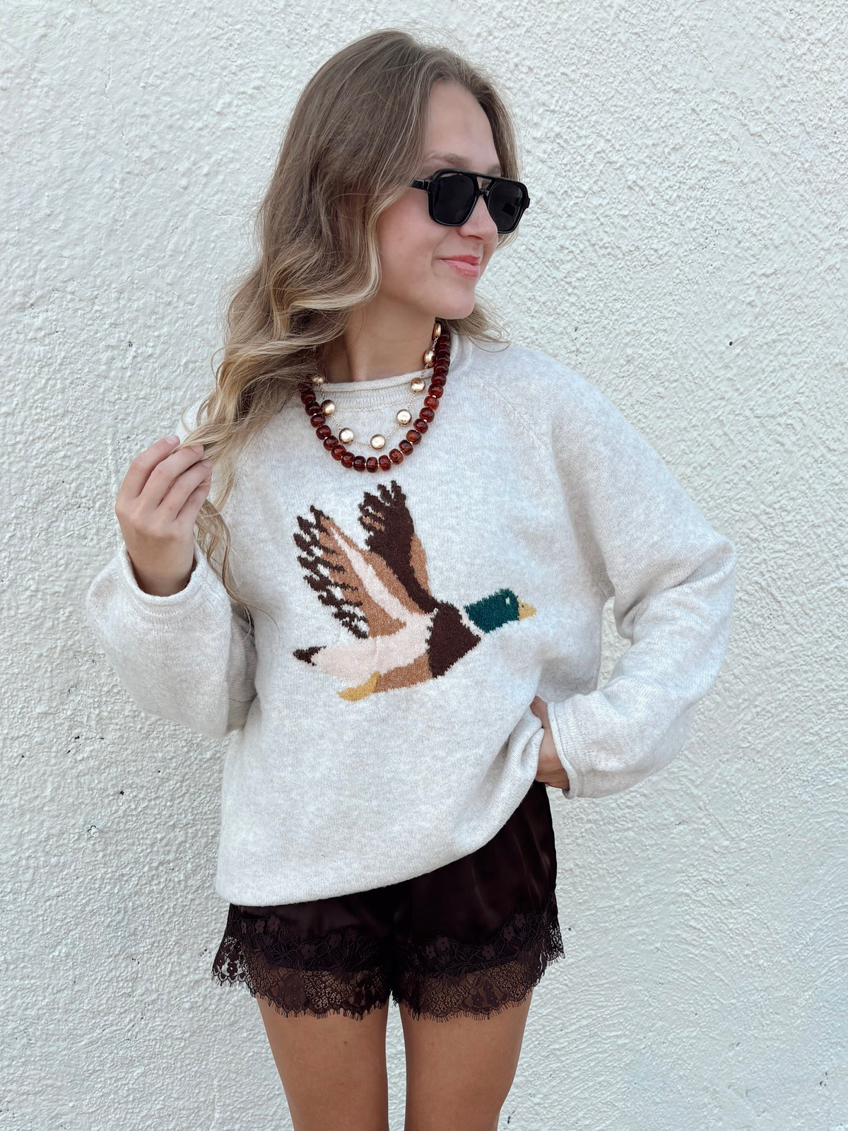 The Faith Sweater in Oatmeal
