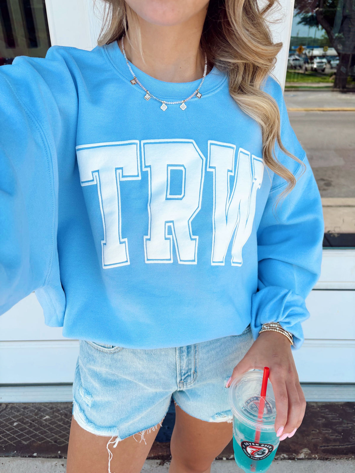 TRW Puff Sweatshirt in Blue