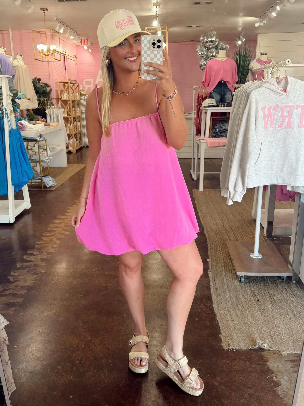 Albany Dress in Candy Pink