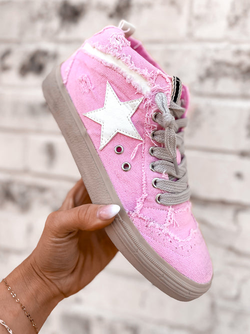 Paulina Sneakers in Pink Canvas