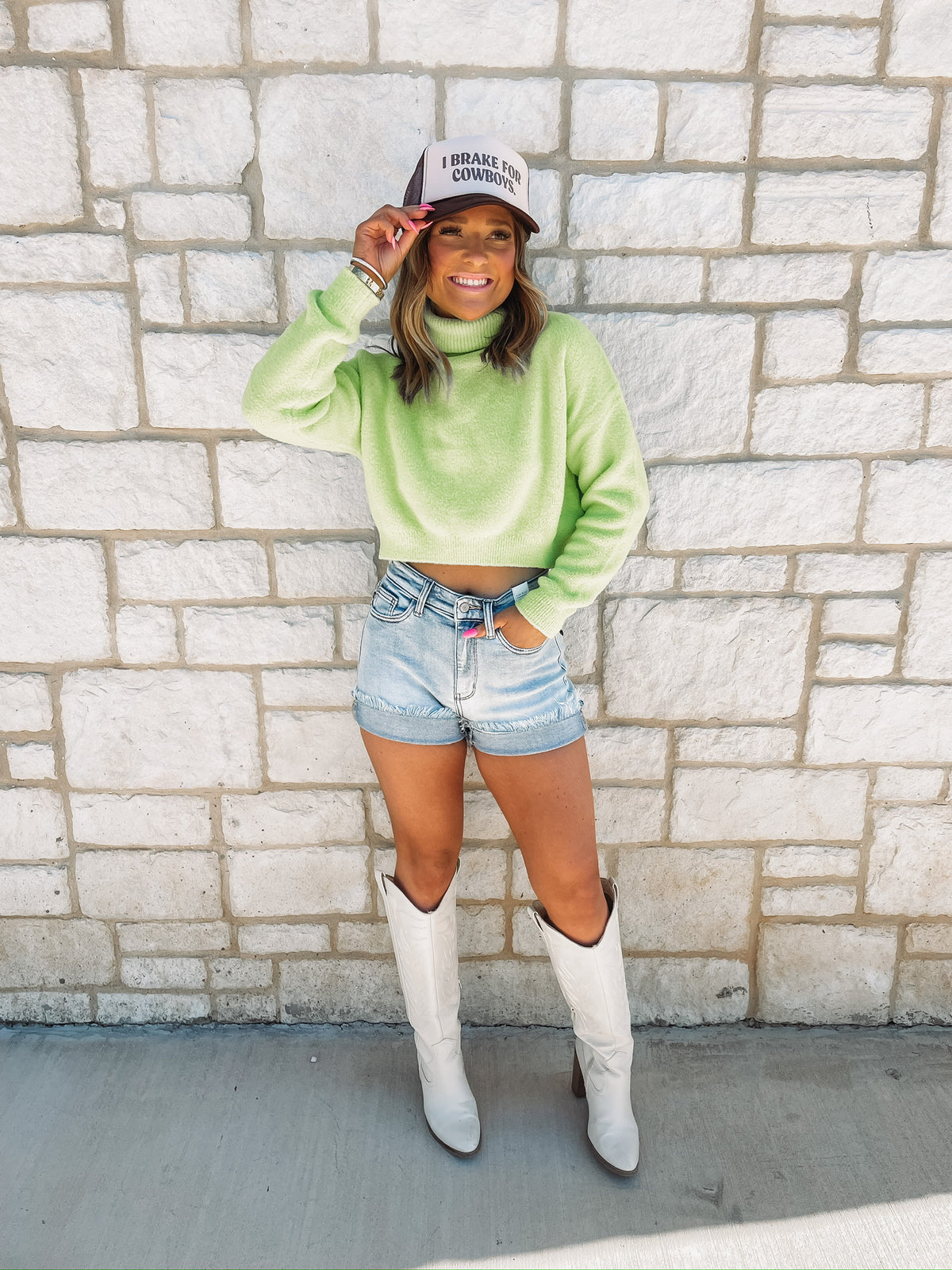 Scarlett Sweater in Lime