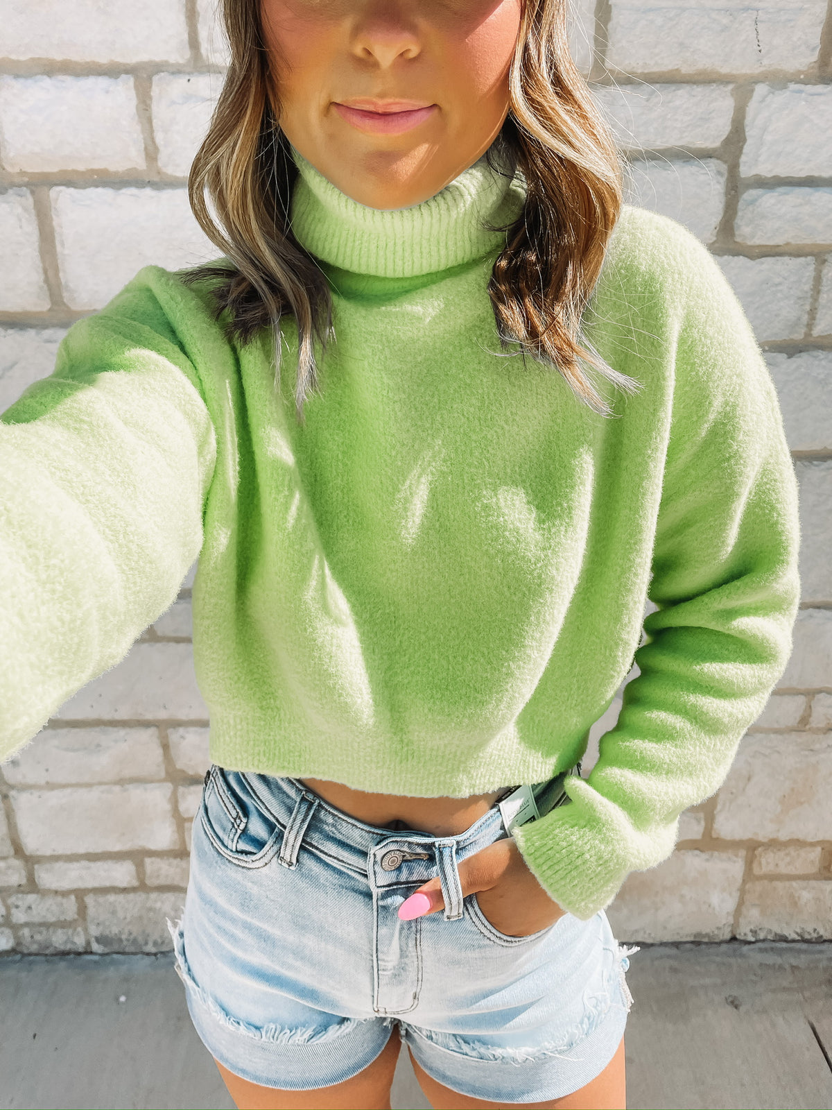 Scarlett Sweater in Lime