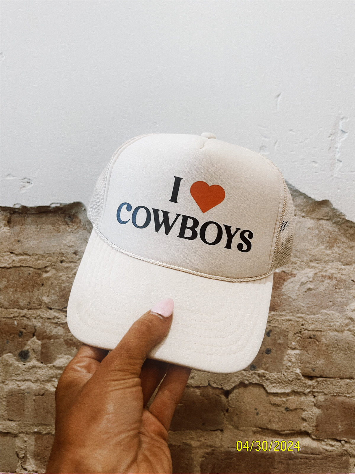 I Love Cowboys Trucker Hat