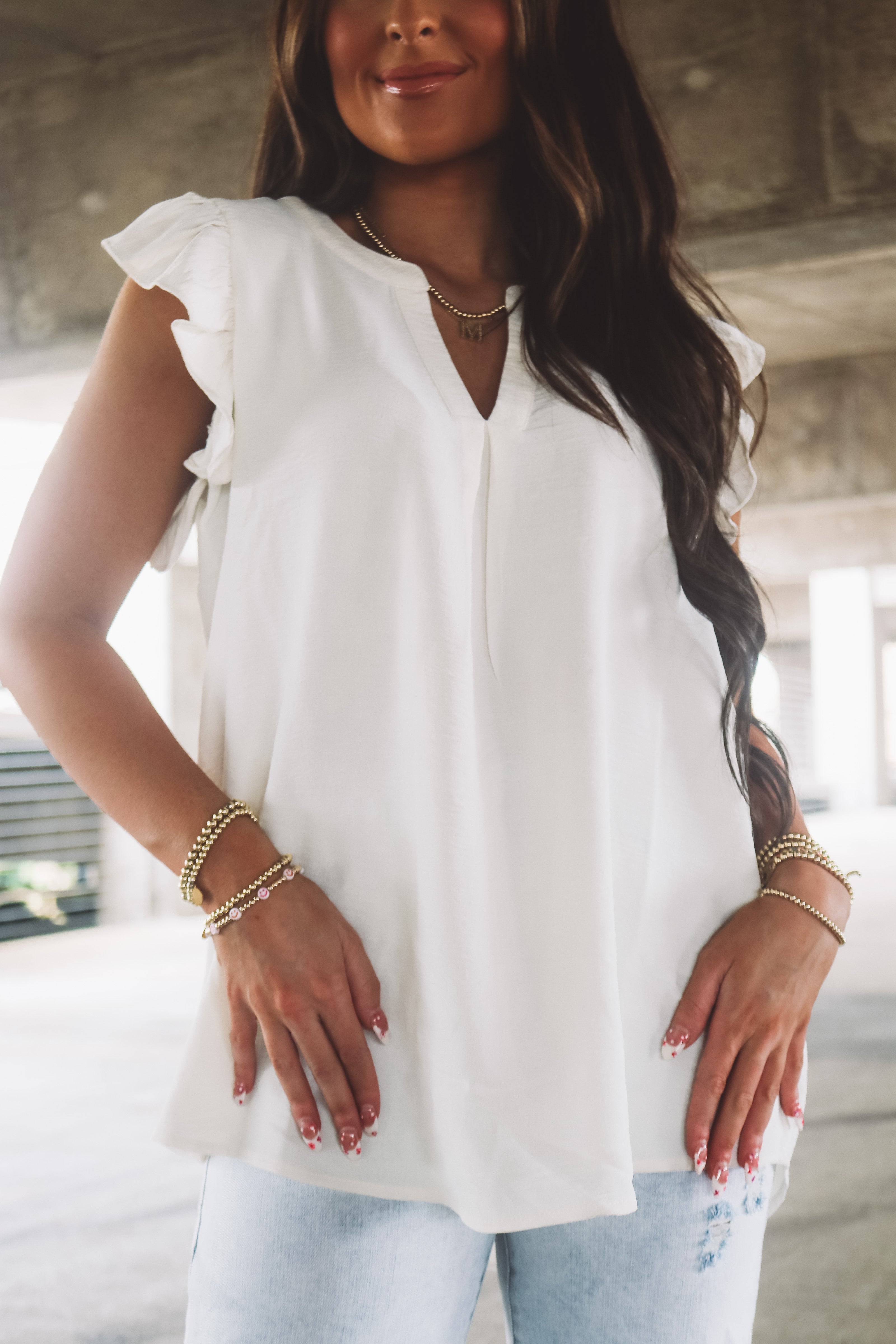 Maeve Top in Ivory