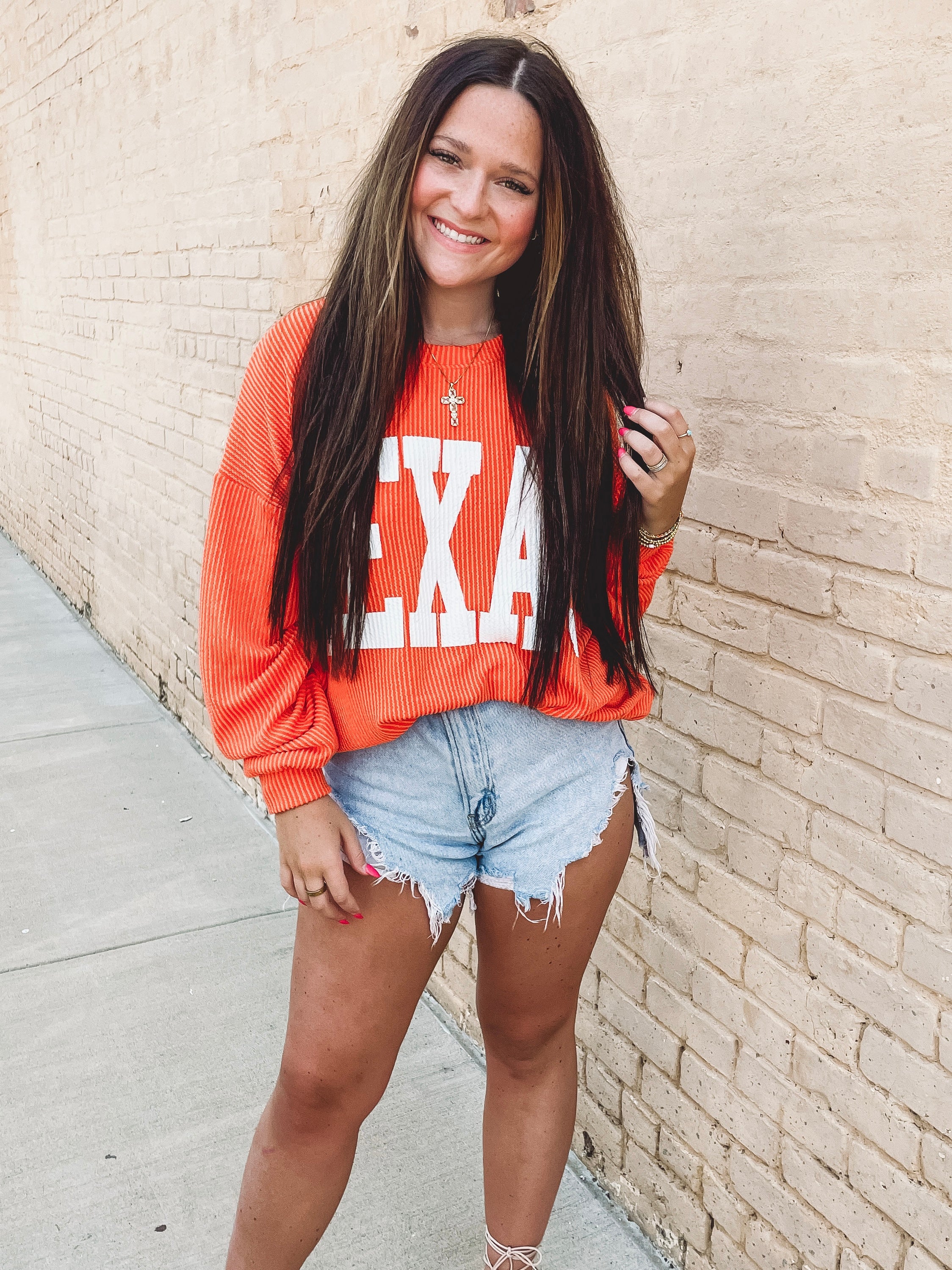 Riley Sweatshirt in Orange