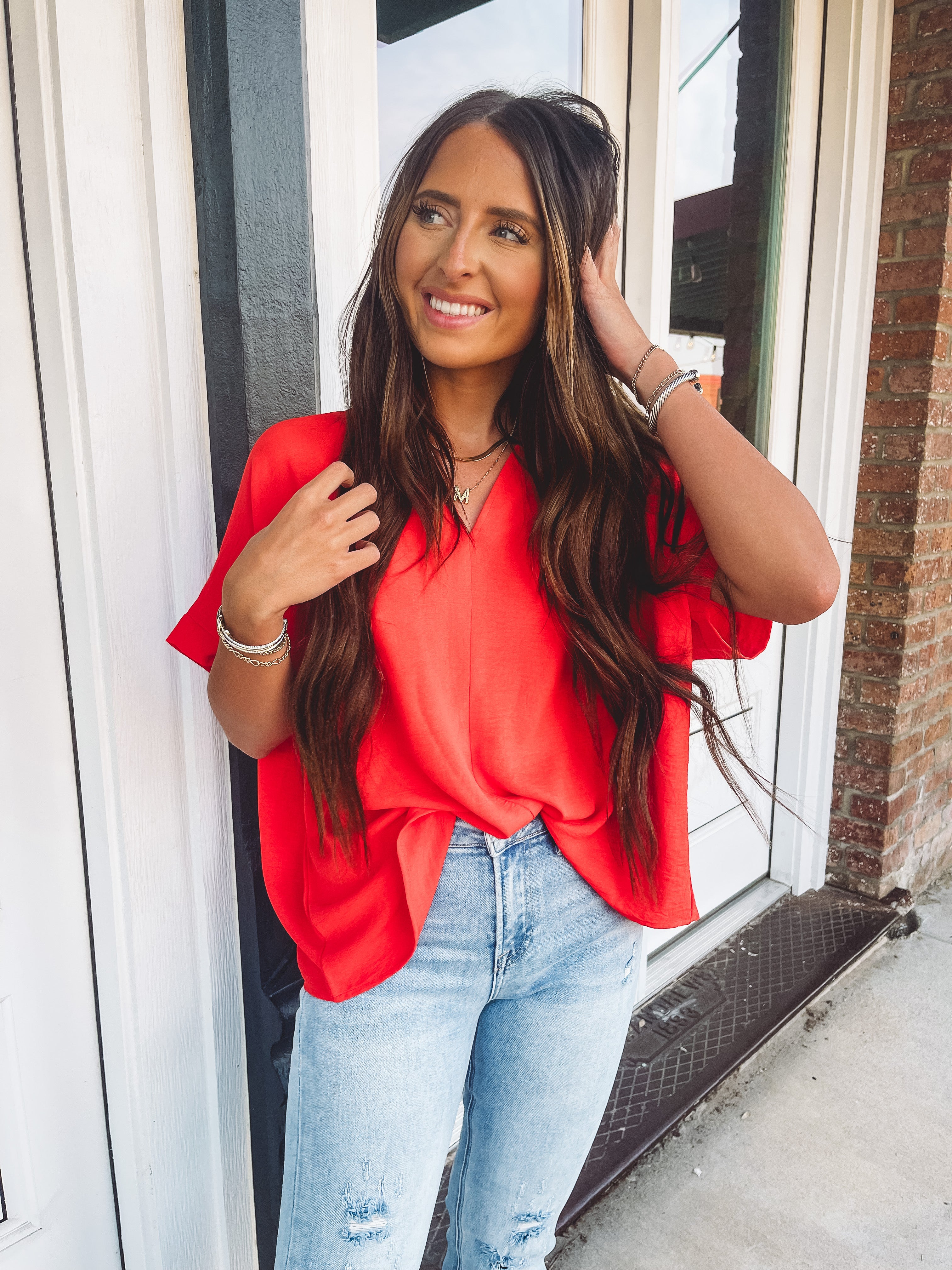 Trista Top in Red