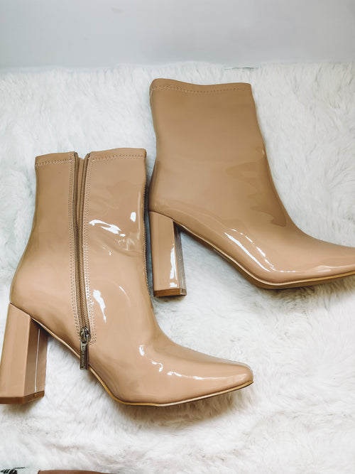 Belinda Booties in Nude